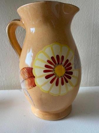 Image 3 of Vintage Grays Pottery Hand painted large jug pitcher