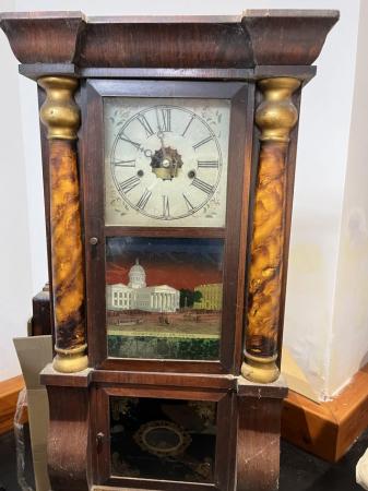 Image 3 of American pillared wall clock