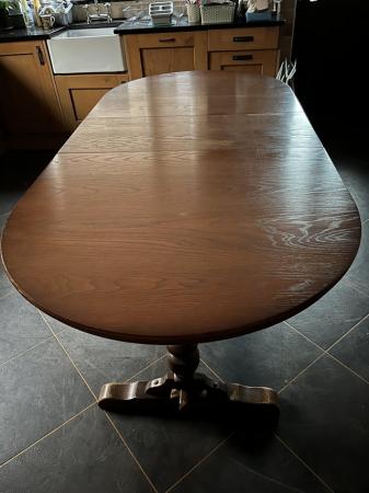 Image 3 of Old Charm Oval extending dining table and 6 chairs