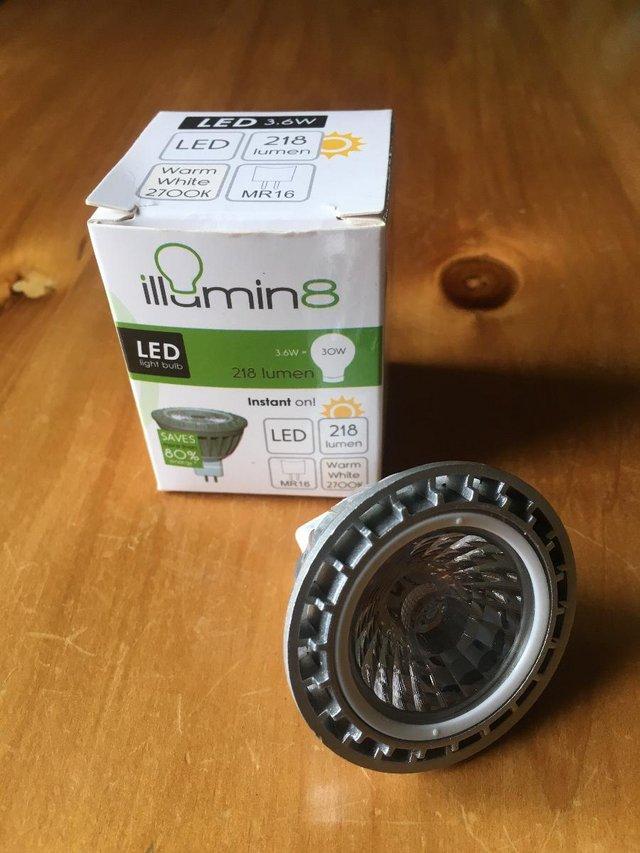 Preview of the first image of NEW illumin8 LED 3.6W 218 lumen MR16 light bulbs £4 for 12..