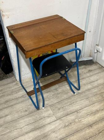 Image 2 of 1970s child’s desk and chair in good condition
