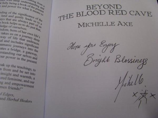 Image 3 of Michelle axe beyond the blood red cave signed book 2013