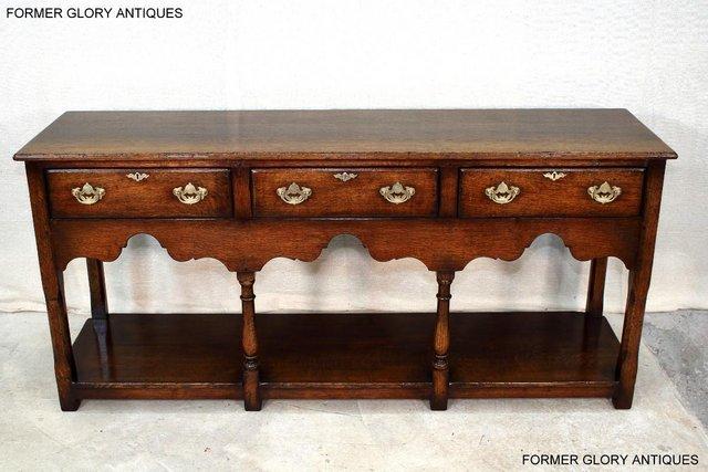 Image 1 of TITCHMARSH AND GOODWIN OAK DRESSER BASE SIDEBOARD HALL TABLE