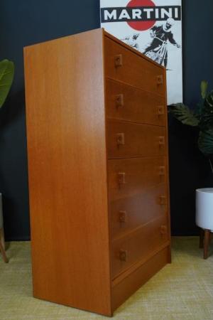 Image 9 of Mid Century 1960s Chest of Drawers Tallboy for Stag