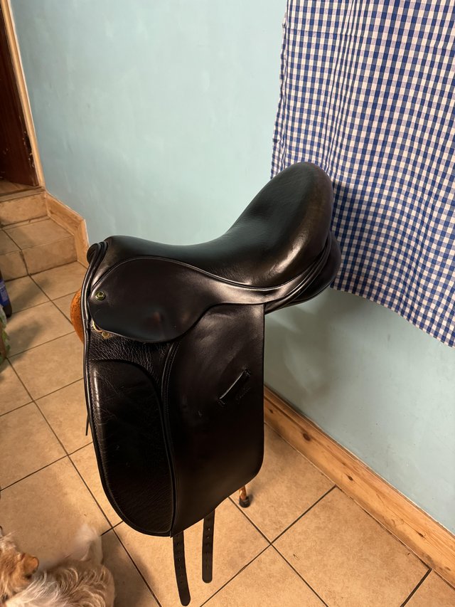 Preview of the first image of Ideal Dressage Saddle Wide 17”.