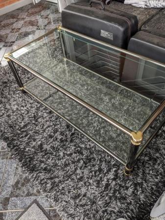Image 1 of Large glass coffee table