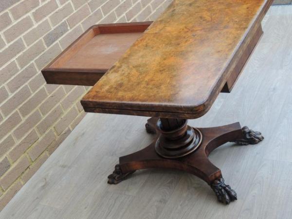 Image 5 of Antique Walnut Card Table Console (UK Delivery)