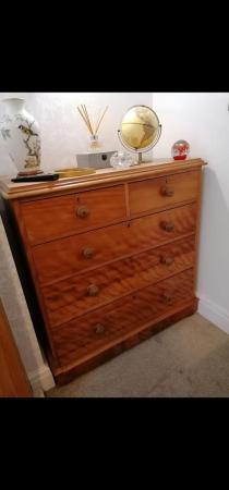 Image 1 of Chest of Drawers - Satin Wood -
