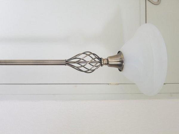 Image 1 of Gold brass standing lamp for living or dinning space.