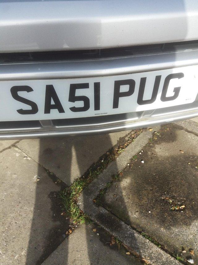 Preview of the first image of SAS 1 PUG cherished number plate.