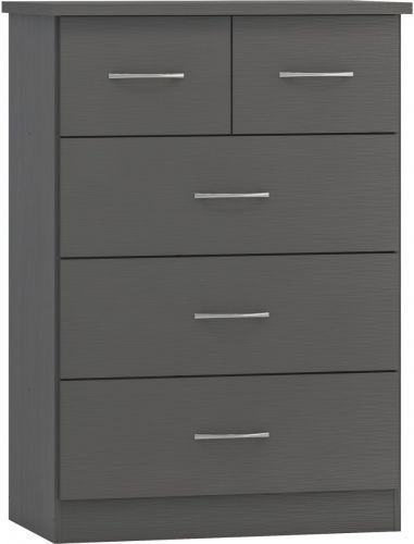 Preview of the first image of NEVADA 3+2 DRAWER CHEST IN GREY EFFECT.
