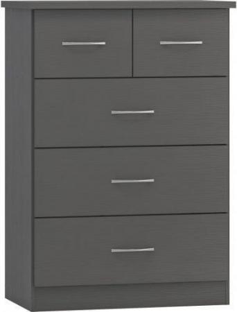 Image 1 of NEVADA 3+2 DRAWER CHEST IN GREY EFFECT