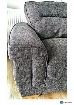 Image 2 of 3 seater sofa bed with deluxe mattress in barley grey
