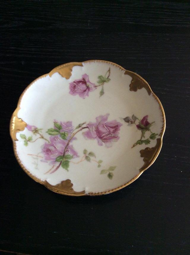 Preview of the first image of Beautiful Limoges China plate with roses..