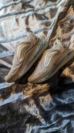 Image 3 of Nike Air max 720,, size 6, cream in colour with pink tics