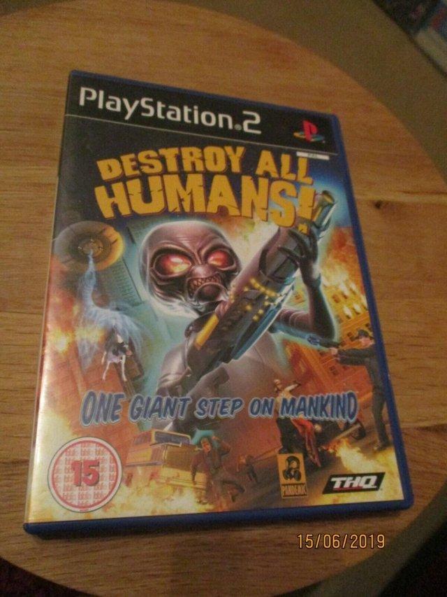 Preview of the first image of Destroy All Humans Playstation 2 Game.