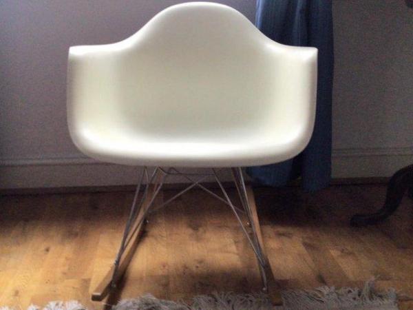 Image 3 of White Eames Rocking Chair Excellent Condition