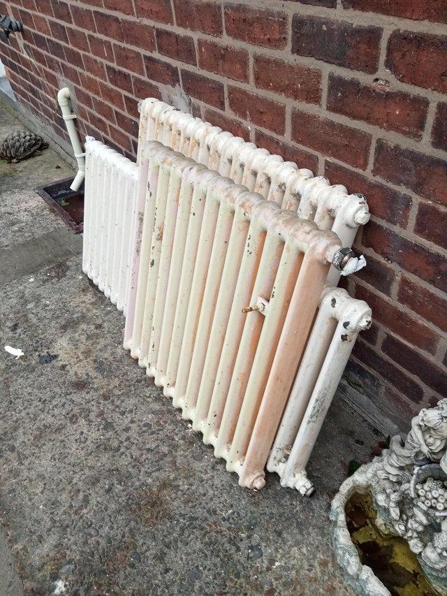 Preview of the first image of 3 old school central heating radiators.