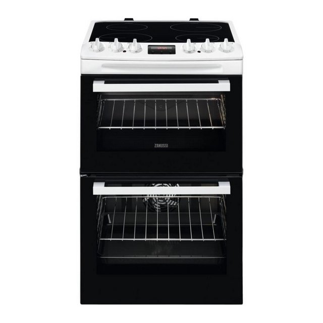 Preview of the first image of ZANUSSI 55CM DOUBLE OVEN ELECTRIC CERAMIC WHITE-SUPERB-FAB.