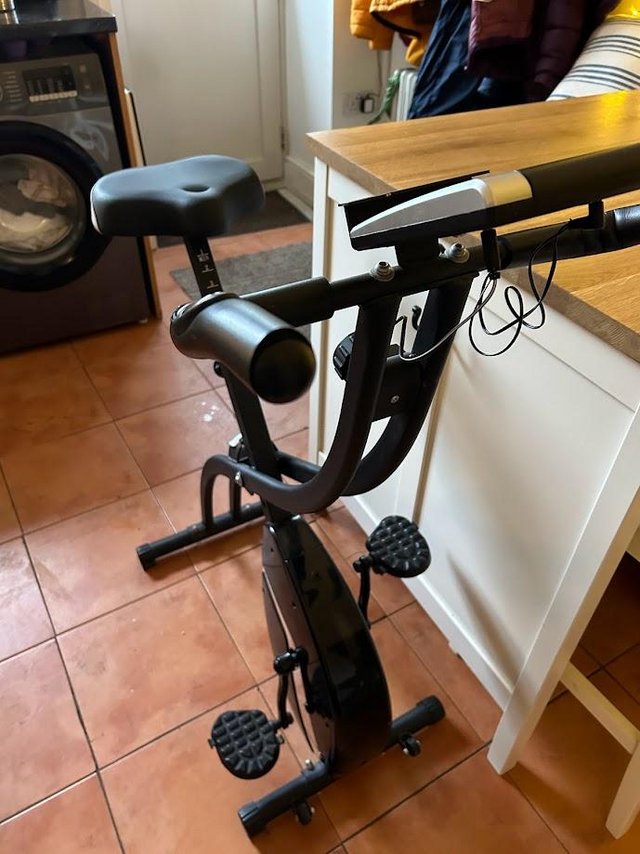 Preview of the first image of Folding Exercise Bike with monitor - unused.