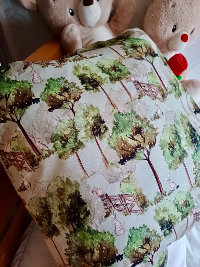 Preview of the first image of Animals & Woodland Cotton Cover + Quality Cushion included 1.