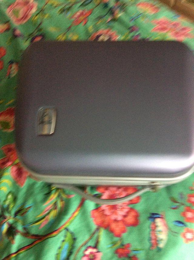 Preview of the first image of Antler grey vintage vanity case.