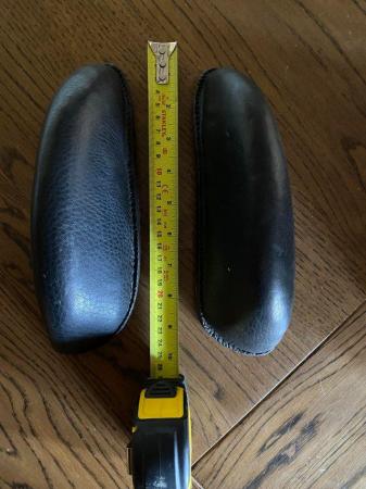 Image 1 of Black Leather Knee Rolls with velcro