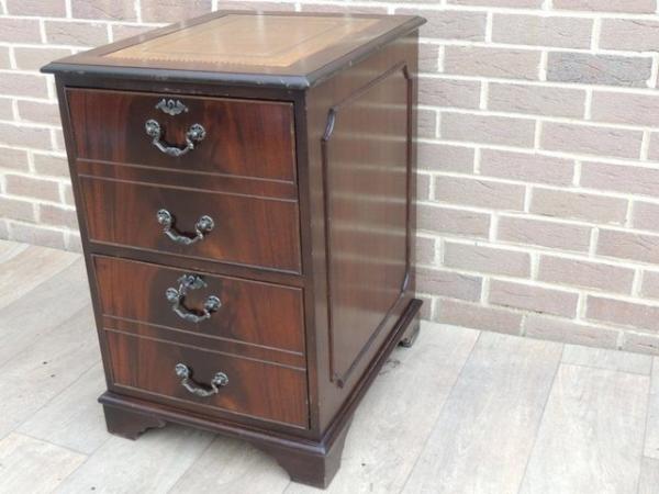 Image 4 of Antique Style Filing Cabinet with Key (Delivery)