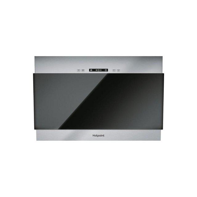 Preview of the first image of HOTPOINT 60CM ANGLED COOKER HOOD-BLACK & S/S-3 SPEED SETTING.