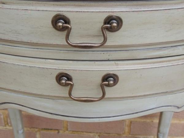 Image 10 of French Tall Pale Green Side Table (UK Delivery)