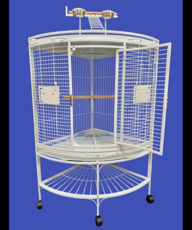 Image 4 of Parrot Supplies Louisiana Corner Parrot Cage With Play Top W