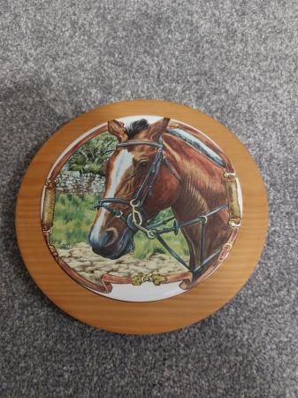 Image 2 of Wooden decorative wall plaque with horse head design