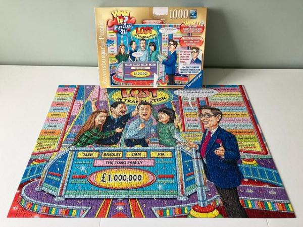 Image 1 of Ravensburger 1000 piece jigsaw titled The Game Show.