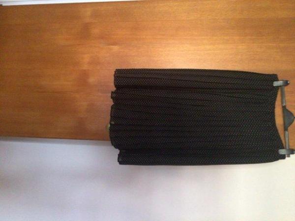 Image 2 of Skirt, pleated, black and white