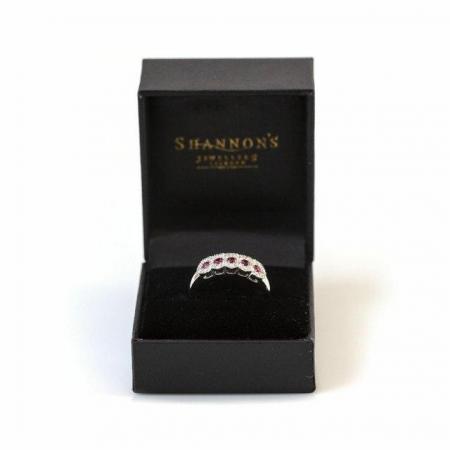 Image 3 of 18ct White Gold Ring with 5 Rubies and Diamonds, £1,500 ono