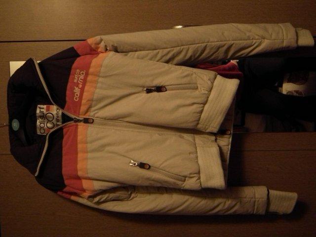 Preview of the first image of Soulcal men's cream jacket... small, like new... Autumn coat.