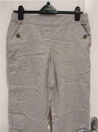 Image 3 of New Maine New England Women's Linen UK 12 Cropped Trousers