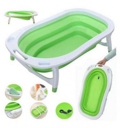 Image 1 of iSafe Flat Foldable Baby Bath – Lime
