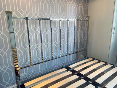 Image 3 of Madison Shiny Nickle Bed Frame - King Size