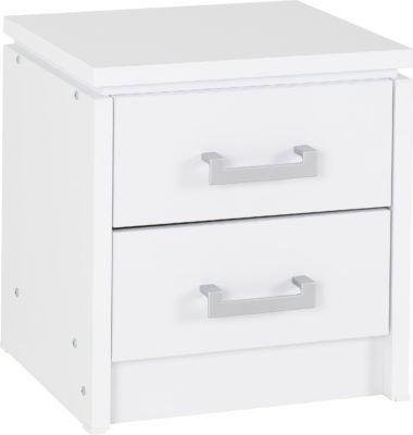 Preview of the first image of Charles 2 drawer bedside in white.