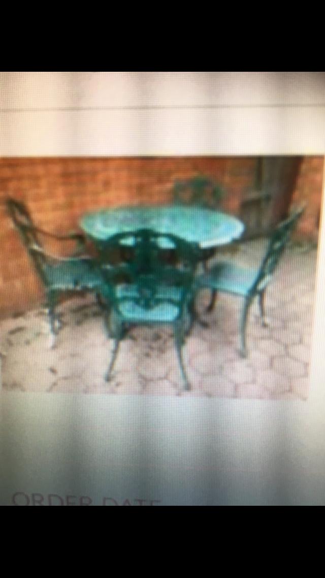 Preview of the first image of Cast black patio set. Dismantled.