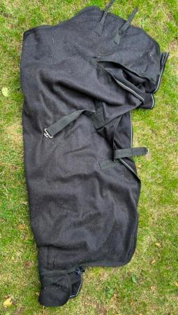 Image 1 of Black fleece rug 72” 6ft with fillet