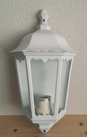 Image 1 of Lovely Cream Half Lantern Outdoor Light