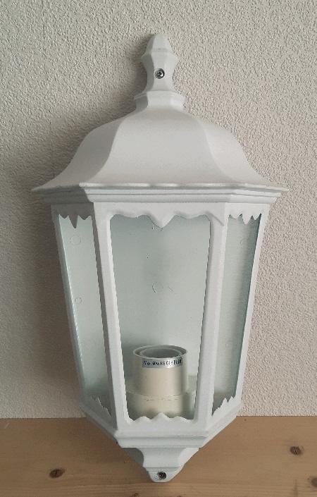 Preview of the first image of Lovely Cream Half Lantern Outdoor Light.