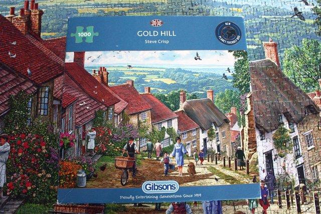 Image 1 of Gibsons jigsaw puzzle - Gold Hill 1000pc Can be posted.