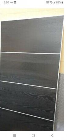 Image 4 of Ikea pax wardrobe with sliding doors black colour