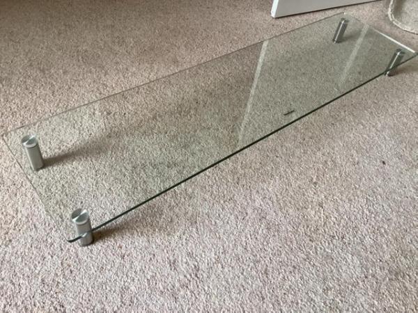 Image 2 of Large clear glass monitor stand/shelf or TV Stand
