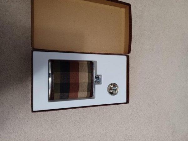 Image 3 of W.Goold Leather & Stainless Steel Hip Flask