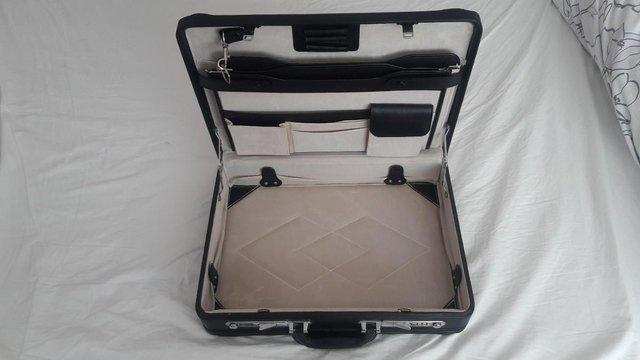 Image 3 of Bonded leather briefcase - black