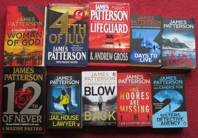 Preview of the first image of JAMES PATTERSON HARDBACK & PAPER books  TITLES IN DESCRIPT.